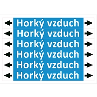 Značení potrubí ISO 20560, horký vzduch